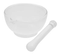 Toddmomy Mortero y cuenco de vidrio para laboratorio y cocina con función de mezcla, base antideslizante, set de 1 juego