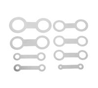 Toddmomy Niveladores de Almohadillas Material Metálico Juego de 8 Anillos Herramienta de Reparación Fácil de Instalar y Remover Color Plata para Saxofón y Flauta
