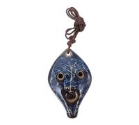 Toddmomy Ocarina de 6 Agujeros en Forma de Hoja de Porcelana en Tonos Vitrificados para Principiantes Sonido Potente y Maravilloso para Práctica Musical y Niños