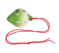 Toddmomy ocarina de fresa instrumento ocarina creativa para principiantes Strawberry Ocarina principiantes practican ocarina ocarinas Ocarina portátil cerámica Verde Color Aleatorio