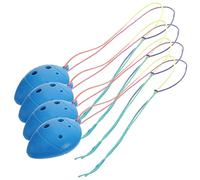Toddmomy Ocarina De Plástico De 6 Agujeros Para Principiantes Niños, Mini Instrumento Musical Liviano y Portátil, 4 Piezas Colores Variados, Práctica Adecuado Para Educación Infantil y Festivales