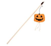 Toddmomy Palo De Gato De Linterna De Calabaza Varita Mágica Mascota Decoración De Gato De Halloween Balanceo Divertido Juguete Gatito Interior Aleteo Telas De Felpa