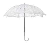 Toddmomy Paraguas de Encaje Pequeño para Boda y Fotografía Accesorio Vintage para Decoración y Utilería de Baile Escénico Sombrilla de Encaje para Novia Estructura de Hierro