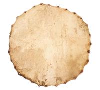 Toddmomy Parche De Grande De Piel De Vaca Amarilla Piel De Redonda y Pandereta De Percusión