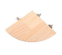 Toddmomy Parrot Perch Platform Semicircular Durable Wood Stand Fan Shape Corner Shelf For Budgie Cockatiel Conure Macaw African Grey Birds