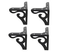 Toddmomy Patas de Muebles de Hierro Negras 10 Cm, Juego de 4 Piezas Huecas para Sofá, Mesa y Armario, Soporte Resistente Antióxido Almohadilla Protectora para Hogar y Bricolaje