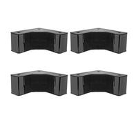 Toddmomy Patas de Sofá Elevadas en Forma de L Negras de 8 CM, Juego de 4 Piezas de Acero Inoxidable, Elevadores para Mesa y Cama, Soporte Resistente para Dormitorio y Oficina
