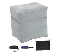 Toddmomy Pedal Inflable para Viaje Reposapiés de Viaje Cómodo Color Gris Accesorios para Avión Apoya Pies para Asiento de Coche Color Aleatorio