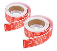 Toddmomy Pegatinas Autoadhesivas de Advertencia Frágil en Color Rojo, 2 Rollos para Embalaje y Envío con Diseño Sencillo y Elegante para Mudanzas