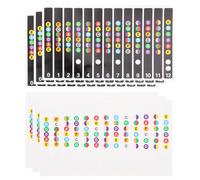 Toddmomy Pegatinas para Diapasón de Guitarra 6 Piezas Negras y Transparentes, Etiquetas Adhesivas para Aprendizaje de Escalas, Calcomanías Finas sin Residuos, Accesorio Color Aleatorio