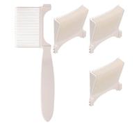 Toddmomy Peine para separar el cabello curvado con diseño ergonómico, plástico blanco, ideal para cortes en casa y salón masculino