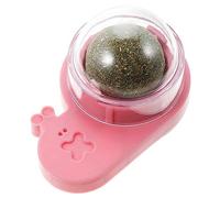 Toddmomy Pelota Catnip Adhesiva Giratoria para Gatos Juguete Interactivo para Morder y Lamer Bola De Menta para Gatos Domésticos Mejora Salud Oral y Reduce Estrés con Olor Atractivo para Fe