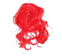 Toddmomy Peluca para Mascotas Sombrero de Perro Disfraz de Cachorro Accesorios para Perros Tejonero Gorro Gracioso Dog Costume Peluca de rizos de a de poliéster Rojo