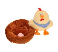 Toddmomy Peluche de gallinero Juguetes de Pollo para gallinas Pollo de Goma Gigante Pollito Relleno Animal de Peluche Juguetes de Huevo Gran pájaro de Peluche Mascotas algodón