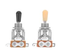 Toddmomy Perilla de interruptor de guitarra eléctrica de 3 posiciones, 2 unidades, perilla metálica, kit de cableado de circuito de control de tono para selector de pastillas, volumen y graves.