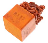 Toddmomy Piedra de Sello de Bricolaje de Piedra Natural Naranja Agarre Cómodo y Fácil de Usar para Tallado Manual y Manualidades DIY