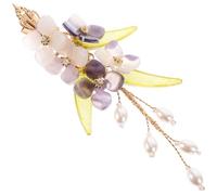 Toddmomy Pinza Pelo Clásica Flores de Resina y Aleación de Zinc, Accesorio Resistente y Cómodo para Mujeres en Estilo Antiguo Cheongsam