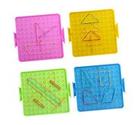 Toddmomy Placa de Uñas 4 Piezas para Niños Tablero de Matemáticas de 14Cm Juguete Didáctico Herramienta de Enseñanza para Escolar