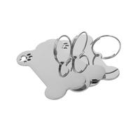 Toddmomy Placa Identificación para Mascotas de Acero Inoxidable, 3 Piezas 40x20x1 Mm, Diseño Hueco Hueso y Pata, Resistente y Segura para Perros y Gatos, Etiqueta Nombre Durable para