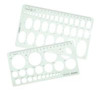 Toddmomy Plantillas Circulares Reutilizables de Plástico para Dibujo Técnico y Manualidades, 2 Piezas, Diseño Resistente y No Fácil de Romper, Adecuado para Oficina y Pintura Artística