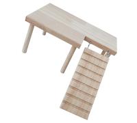 Toddmomy Plataforma de Descanso para Hámster de Madera Escalera Natural, Accesorio para Jaula Que Fomenta el Ejercicio y Desarrolla Coordinación