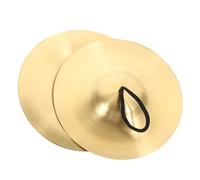 Toddmomy Platillos de Dedo de Cobre 15 Cm, Par de Platillos Pequeños para Niños, Instrumento de Percusión Manual para Baile y Enseñanza Musical, Accesorios Duraderos para Color Aleatorio