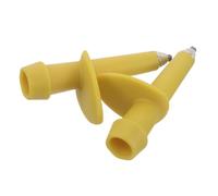 Toddmomy Puntas de Bastón de Trekking de Acero de Tungsteno, Protector de Punta Amarillo para Senderismo, 2 Unidades, Accesorio Resistente Antideslizante para Rutas de Montaña y Nieve