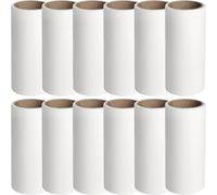 Toddmomy Quitapelusas Multifuncional Portátil de 12 Piezas, Rodillo Quitapelusas Doméstico para Pelo de Mascotas, 40 Hojas Adhesivas por Rollo, Práctico Eliminador de Pelusas para Ropa