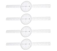 Toddmomy Regla Angular Giratoria de Plástico, Set de 4 Goniómetros de 8 Pulgadas para Uso Escolar, Taller Mecánico y Oficina