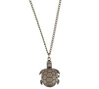 Toddmomy Reloj de Bolsillo Creativo Adorno de Tortuga, Movimiento de Cuarzo, Aleación de Zinc Dorado, Ligero y Fácil de Leer, Estilo Retro para Hombre