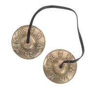 Toddmomy Repique de Campanas Nepal Campanas de Yoga para Sonido de Atención Plena Accesorio de Percusión con Tallado para Meditación y Yoga