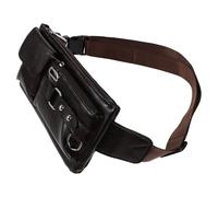 Toddmomy Riñonera Deportiva Grande para Hombre Bolso Bandolera Vintage Marrón Bolsa Multiusos para Senderismo Viajes y Fitness Correa Ajustable y Compartimentos Organizados