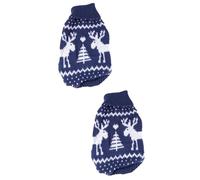 Toddmomy Ropa De para Perros Pequeños Ropa Festiva para Mascotas Ropa para Cachorros Suéter Navideño para Mascotas Abrigo para Perros 2 Uds