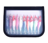Toddmomy Señuelos de Camarón Artificiales de Metal de Pesca Luminosos 10 Anzuelos Convenientes y Realistas para Pesca al Aire Libre para Bass y Snakehead