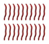 Toddmomy Señuelos de Pesca Blandos 150 Piezas Lombrices Rojas Artificiales 4 Cm, Cebos Biomiméticos para Pesca en Agua Dulce y Salada, Realistas y Ligeros para Uso Práctico al Aire Libre