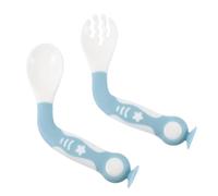 Toddmomy Set De Cubiertos Infantiles Cuchara y Tenedor Vajilla Práctica y Segura
