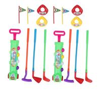 Toddmomy Set de Golf Infantil de Plástico para Niños Juguetes Educativos 2 Juegos Actividades Deportivas al Aire Libre Juguetes de Interior y Exterior Desarrollo Físico y Mental