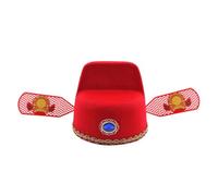 Toddmomy Sombrero Retro Nacional Rojo de Gasa No Tejida Ligero y Portátil para Adultos y Adecuado para Disfraces y Decoración Diaria
