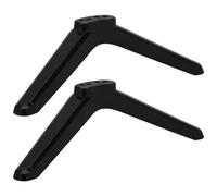 Toddmomy Soporte de TV de Sobremesa Negro con Patas Ajustables y Tornillos, Base Resistente para Pantallas Planas en Oficina y Sala