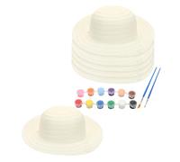 Toddmomy Suministros De Fiesta Suministros Para Manualidades Sombreros De Paja Para Colorear Sombrero De Paja Para Decoración