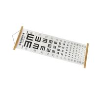 Toddmomy Tabla de Prueba de Visión Impresión Clara y Fácil de Colgar Resistente al Agua Material Pvc para Uso Diario y Prueba Visual Familiar