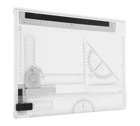 Toddmomy Tablero de Dibujo A4 Portátil de Plástico con Escalas y Reglas Juego de Herramientas de Dibujo para Técnico y Artístico Uso en Viaje y Exterior