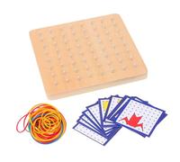 Toddmomy Tablero Perforado Geométrico de Madera para Juguetes Educativos para Niños Juego y Divertido para Clases de Matemáticas 1