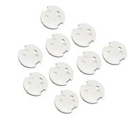 Toddmomy Tapa de Tomacorriente Eléctrico Abs para Enchufes Franceses, Seguro para Bebés y Niños, Delgada y Liviana, Protección contra Contacto Eléctrico Hogar, Paquete de 10 Unidades