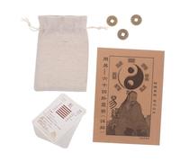 Toddmomy Tarjetas De Hexagramas del i Ching Completo De Adivinación Cartas del i Ching para Principiantes Monedas De Latón del Feng Shui Guía De Instrucciones para Buena Suerte