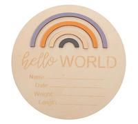 Toddmomy Tarjetas De Madera Meses De Logros Anuncio De Nacimiento Decoración De Habitación Infantil Letrero De Bienvenida