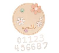 Toddmomy Tarjetas De Mensuales Madera Redonda Letrero De Mensual Para Recién Nacidos Decoración De Habitación Infantil