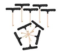 Toddmomy Tensores de Cordones Portátiles Herramientas para Apretar Cordones Ganchos de Ajuste Plástico Resistente 10 Piezas para Hockey de Hielo