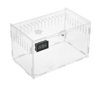 Toddmomy Terrario Acrílico con Termómetro Digital y Higrómetro para Reptiles Ventilación Amplia y Fondo Desmontable, Adecuado para Cuidadores de Mascotas como Gecko Leopardo y Serpientes