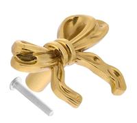 Toddmomy Tirador de Armario de Latón Diseño de Lazo, Pomo Decorativo para Cajones y Muebles, Tamaño 50x35x25 Mm, Tiradores Vintage para Cocina, Dormitorio y Tocador